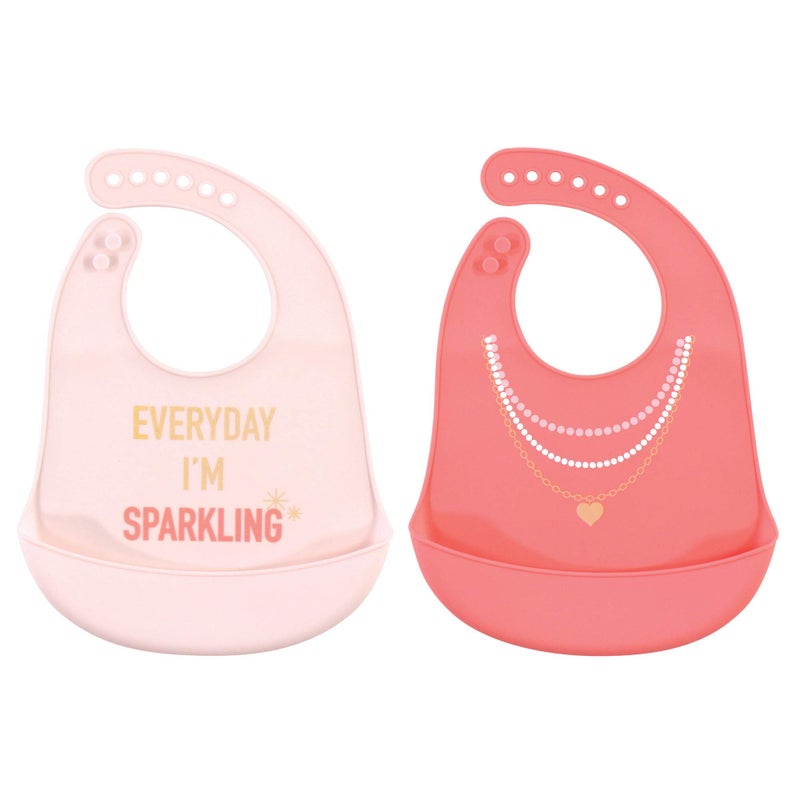 Little Treasure Unisex Baby Silicone Bibs, Sparkling, One Size